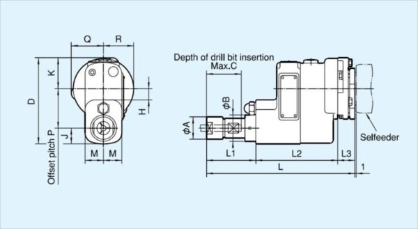 Drill Head Collet Chuck Style (Offset Fixed Type) - Image 2