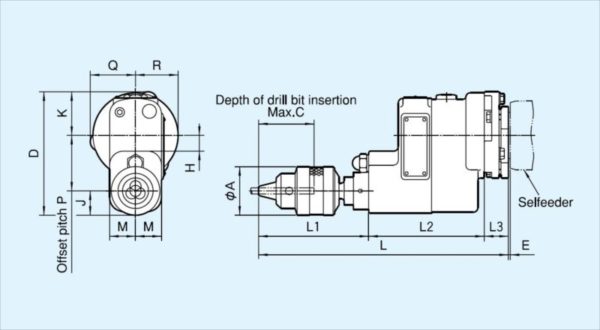 Drill Head Drill Chuck Style (Offset Fixed Type) - Image 2