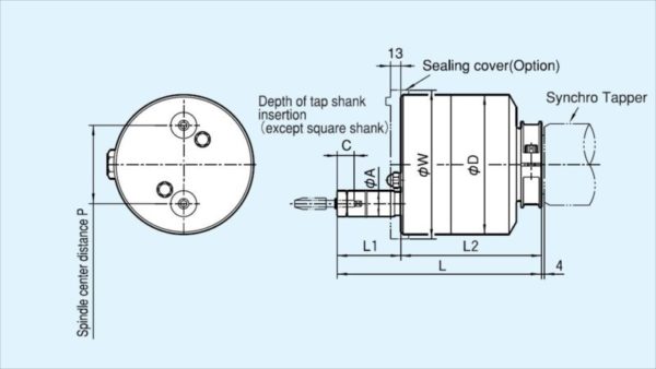 Tapper Heads Collet Chuck Style (Fixed Spindle) - Image 2