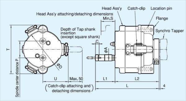 Tapper Heads Collet Chuck Style (Quick Change "Catch-Clip") - Image 2